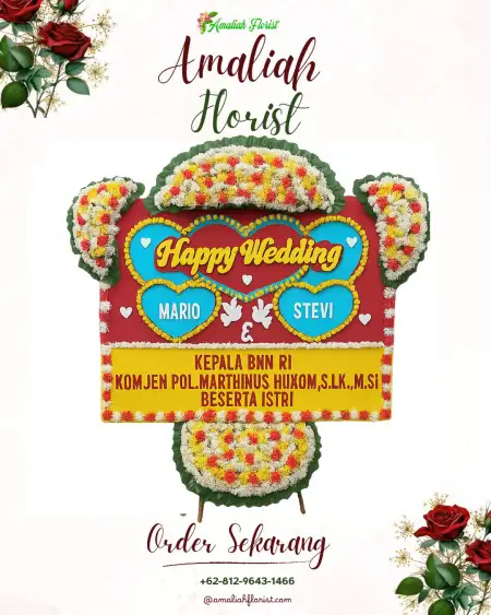 Papan Bunga Pernikahan Seguring Kecil